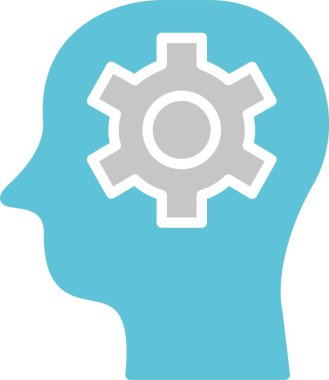 Baş Kabartma İki Renk Simgesi