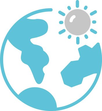 Isı Dalgası Kabartması İki Renk Simgesi