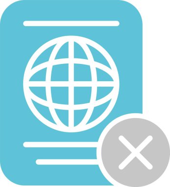 Pasaport Kabartması İki Renk Simgesi