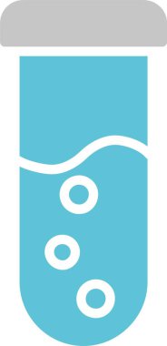 Test Tüpü Kabartması İki Renk Simgesi