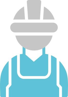 İşçi Kabartması İki Renk Simgesi