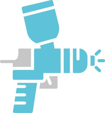 Hava Fırçası Kabartması İki Renk Simgesi