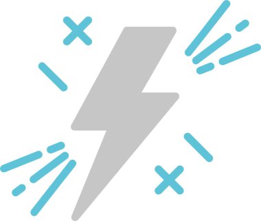 Şimşek Sembolü İki Renk Simgesi