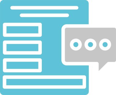 Yorum Grafiği İki Renk Simgesi