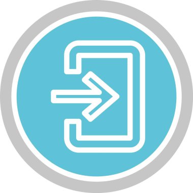 Giriş Okunun Kabartması İki Renk Simgesi