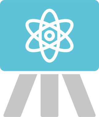 Fizik Kabartması İki Renk Simgesi