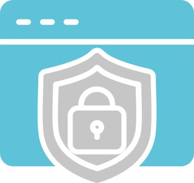 Web Güvenlik Sembolü İki Renk Simgesi