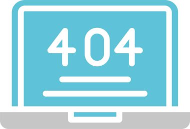 404 Hata Kabartması İki Renk Simgesi