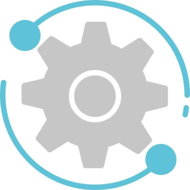 Teknik Destek Kabartma İki Renk Simgesi