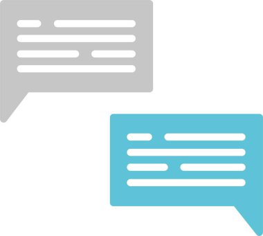 Chat Glyph İki Renk Simgesi
