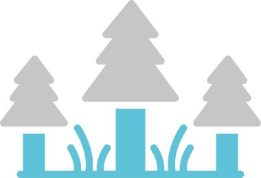 Çam Kabartması İki Renk Simgesi