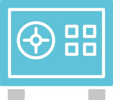 Güvenli Kutu Kabartması İki Renk Simgesi