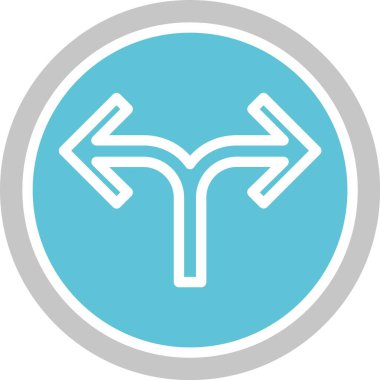 Alternatif Ok Kabartması İki Renk Simgesi