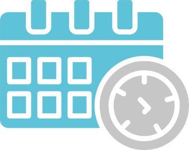 Son teslim tarihi Glyph İki Renk Simgesi