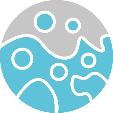 Mars Kabartma İki Renk Simgesi