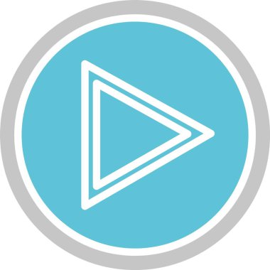 Düğme Kabartması İki Renk Simgesini Çal