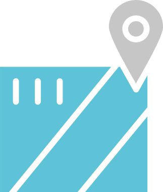 Harita Kabartması İki Renk Simgesi