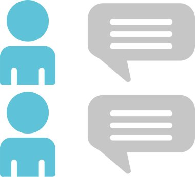 Fikir Grafiği İki Renk Simgesi