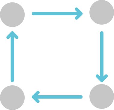 Adaptasyon Döngüsü Kabartma İki Renk Simgesi