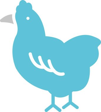 Tavuk Kabartması İki Renkli Simge
