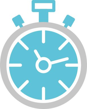 Stopwatch Glyph İki Renk Simgesi