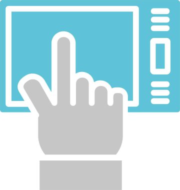 Tablet Kabartma İki Renk Simgesine Tıkla