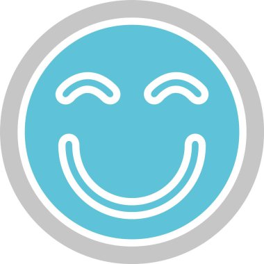 Gülen Kabartma İki Renk Simgesi