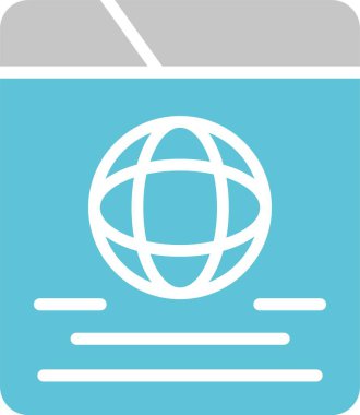 Dünya Kabartma İki Renk Simgesi