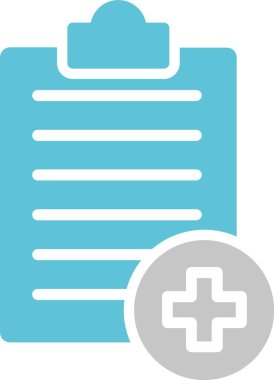 Tıbbi Geçmiş İki Renk Simgesi Simgesi