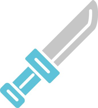 Bıçak Kabartması İki Renk Simgesi