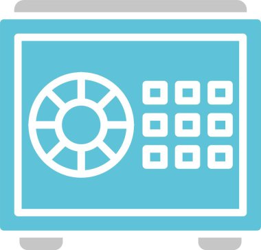 Güvenli Kutu Kabartması İki Renk Simgesi