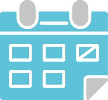 Takvim Kabartması İki Renk Simgesi