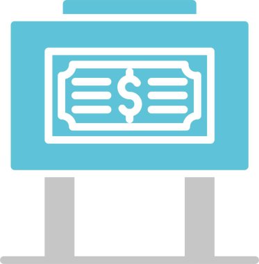 Beyaz Tahta Kabartma İki Renk Simgesi