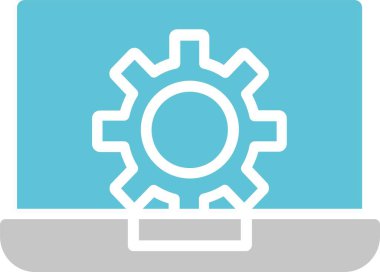 Laptop Glyph İki Renk Simgesi