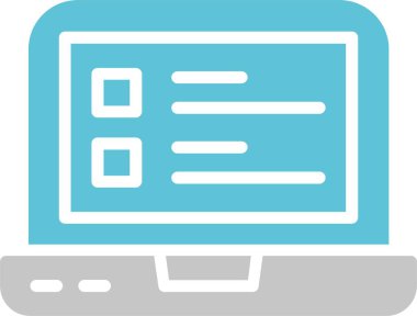 Laptop Glyph İki Renk Simgesi