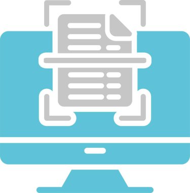 Tarayıcı Kabartması İki Renk Simgesi