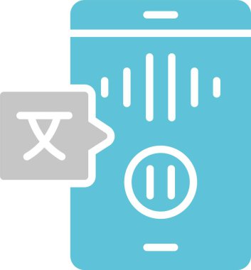 Ses Kabartması İki Renk Simgesi