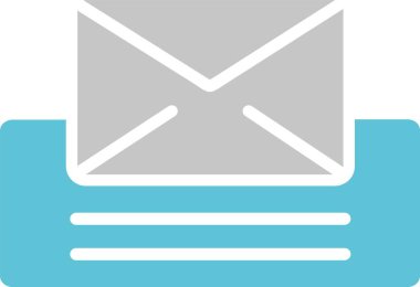 Gelen Kutusu Kabartması İki Renk Simgesi