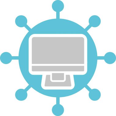 Ağ Kabartması İki Renk Simgesi