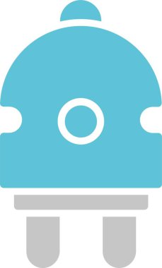 Güç Eklentisi Kabartması İki Renk Simgesi