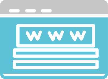 Web Sitesi Glyph İki Renk Simgesi