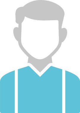 Erkek Glyph İki Renk Simgesi