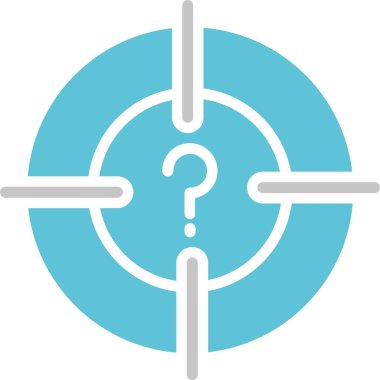 Soru Kalıbı İki Renk Simgesi