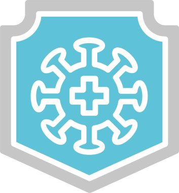 İşteki Güvenlik Glyph İki Renk Simgesi