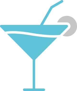 Kokteyl Sembolü İki Renk Simgesi