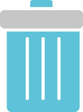 Çöp Kutusu Kabartması İki Renk Simgesi