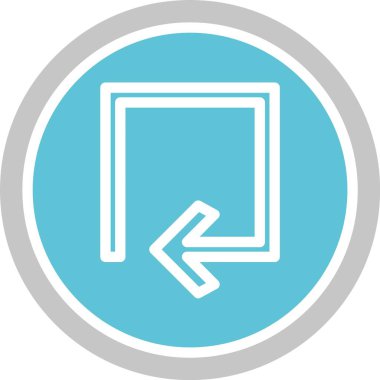 Arka Ok Kabartması İki Renk Simgesi