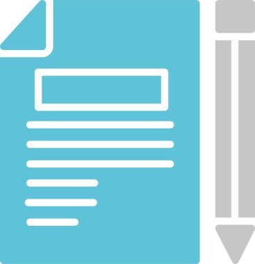 Dosya Belgesi Kabartması İki Renk Simgesi