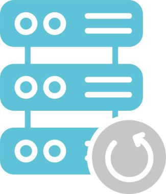 Yedekleme Kalıbı İki Renk Simgesi