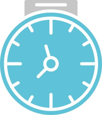 Saat Kabartması İki Renk Simgesi